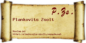 Plankovits Zsolt névjegykártya